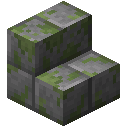 Mossy Stone Brick Stairs